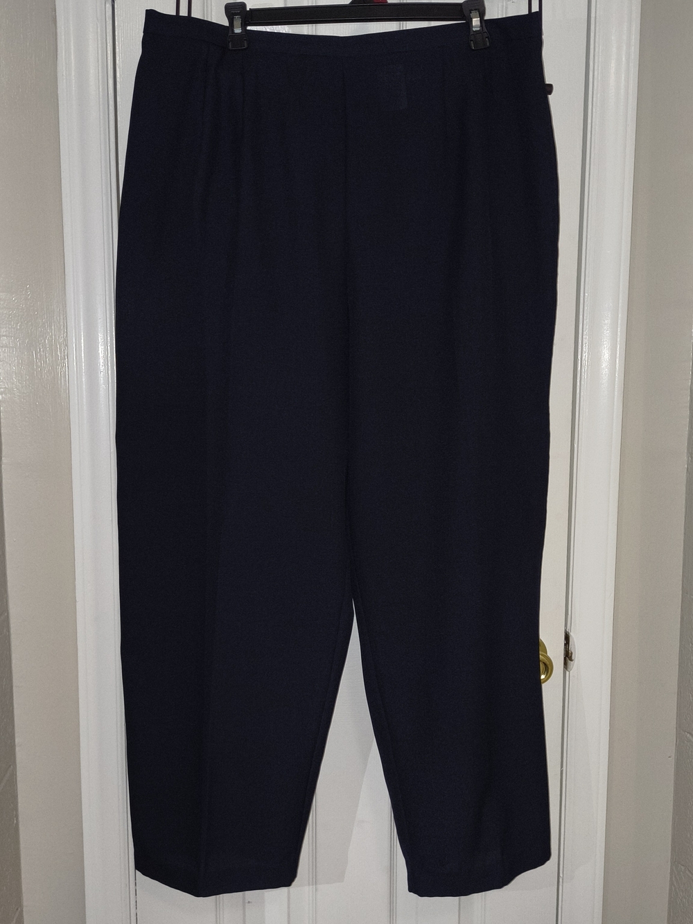 Classic Navy Straight-Leg Dress Pants